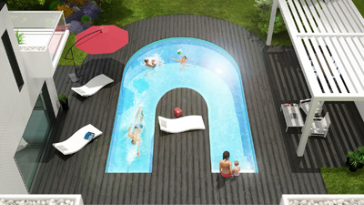 Modèle de piscine Alpha-B du fabricant Aquilus Piscines